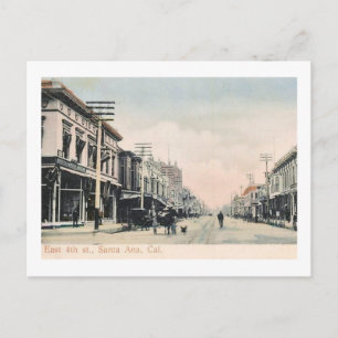 4th Street, Santa Ana, California Vintage Vykort