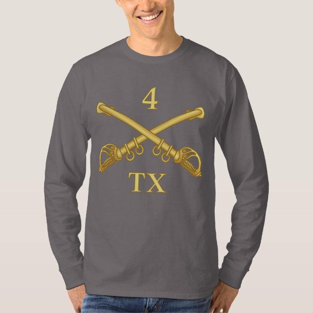 4th Texas Cavalry T Shirt (Framsida)