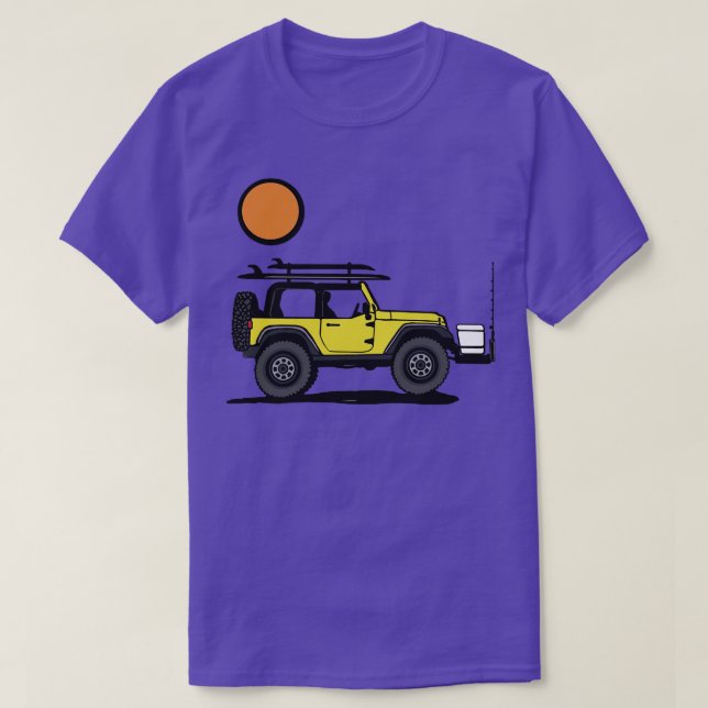 4WD Beach Helg T Shirt (Design framsida)