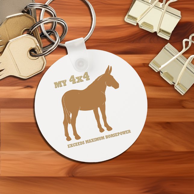 4x4-muggel överskrider Horsepower Nyckelring (4x4 Mule Exceeds Horsepower Keychain)
