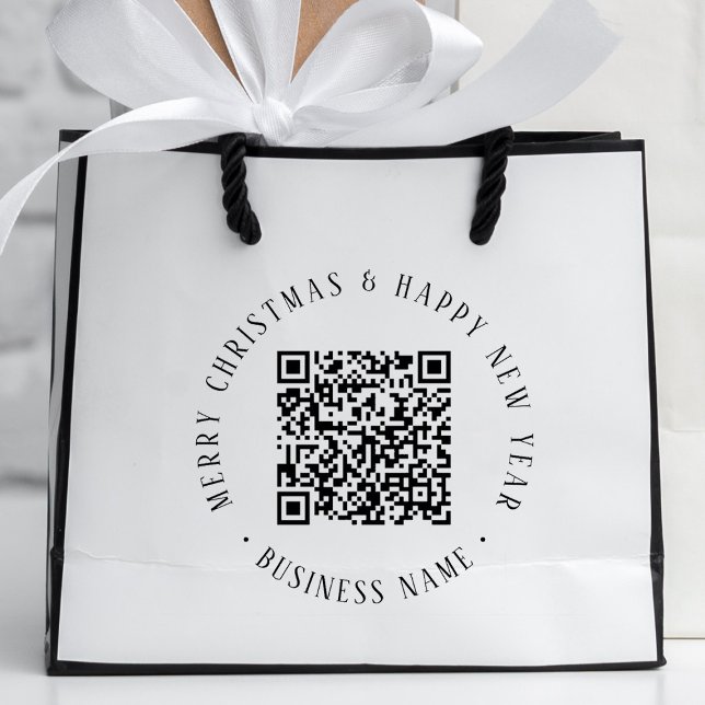 4X5 Business QR Code Christmas Holiday Simple Stämpel (Skapare uppladdad)