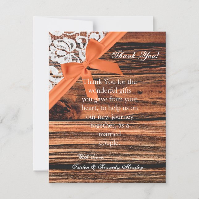 4x5 FLAT - Tack för ditt kortträ och Snöre Kort (Framsida)