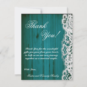 4x5 PLATT Tack-kort Distressed Teal Träd Lace Tack Kort