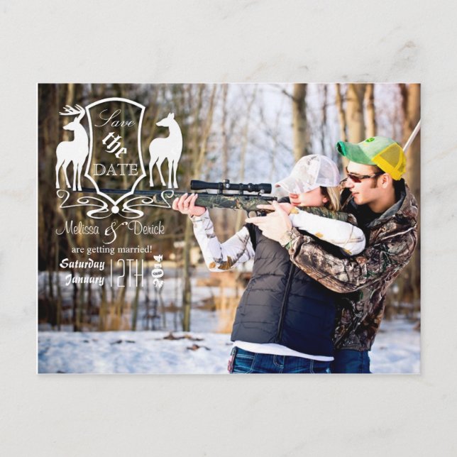 4x5 Typografi Spara datumfotomeddelande Vykort (Framsida)