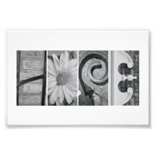 4x6 Alphabet Brev Photography Print Hope Fototryck