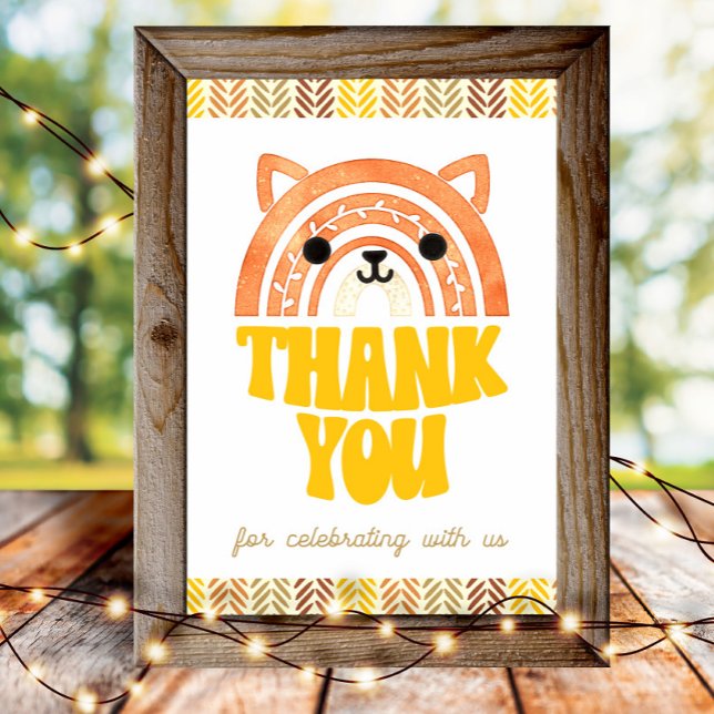 4x6 Tack Boho Woodland Fox Birthday Poster (Skapare uppladdad)