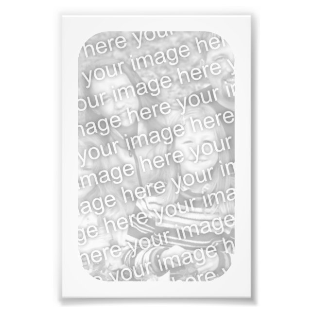 4x6 White Ram Photo Fototryck (Framsidan)