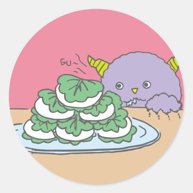 5月モンスターシール。 RUNT KLISTERMÄRKE (Framsida)