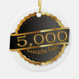5000 FÅR TILLDELNING AV GEOCACHING ACHIEVEMENT JULGRANSPRYDNAD KERAMIK