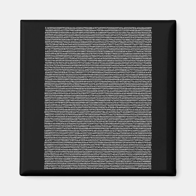 5000 siffror Pi Tröja Maths Present Lärarens Maths Magnet (Framsidan)