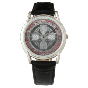 [500] Anktens keltiska Helig Silver Knot Kor Armbandsur