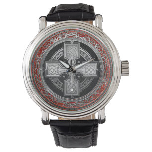 [500] Anktens keltiska Helig Silver Knot Kor Armbandsur