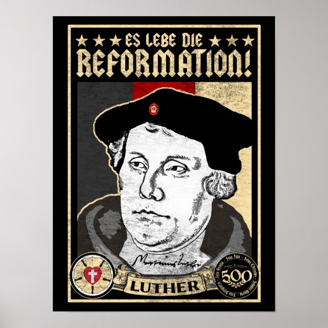 500-årsdagen Reformation Luther Poster-tyska Poster (Framsidan)