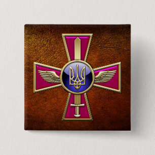 [500] Det ukrainska Luft Force Emblem Knapp