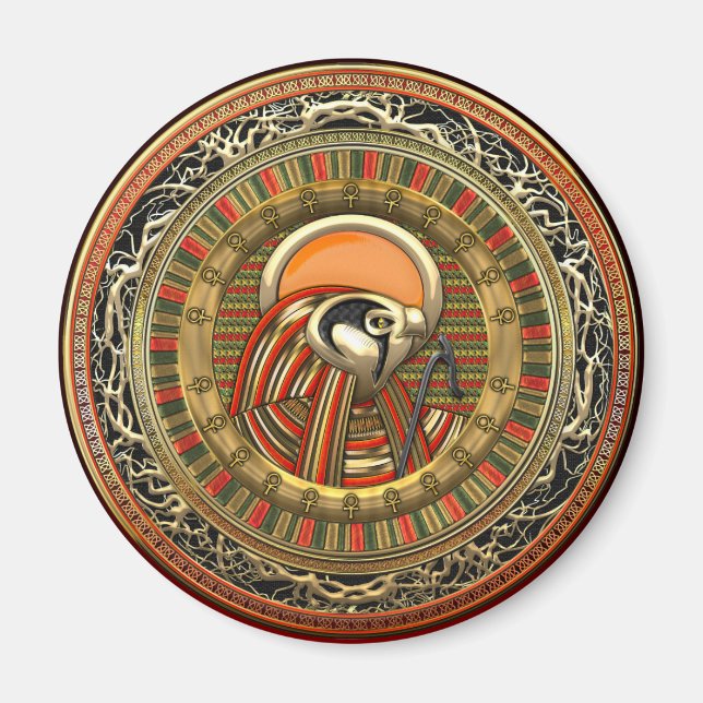 [500] Egyptiska Sol gud Ra Magnet (Framsidan)