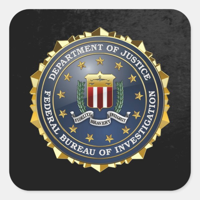 [500] FBI Speciell Edition Fyrkantigt Klistermärke (Framsida)