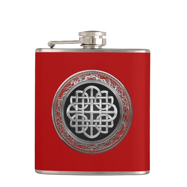 [500] Helig Celtic Silver Knot Kor Fickplunta (Framsidan)