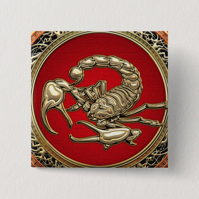 [500] Helig Golden Scorpion on Red Knapp (Framsida)