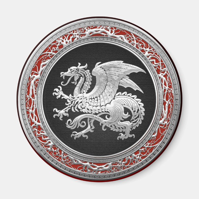 [500] Islands Dragon, Landvæ ttir [Silver] Magnet (Framsidan)