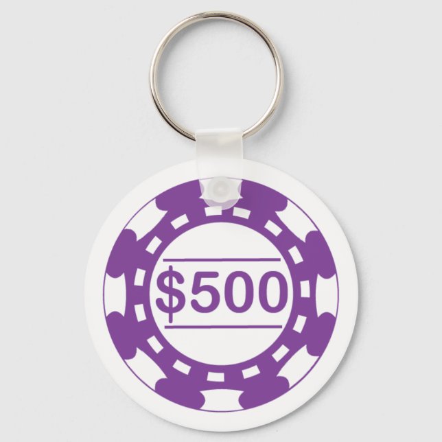 500 kr kasino Chip-nyckelkedja Nyckelring (Framsida)