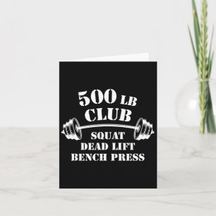 500 lb Pound Klubb Gym Weightlift Powerlift Weig Kort