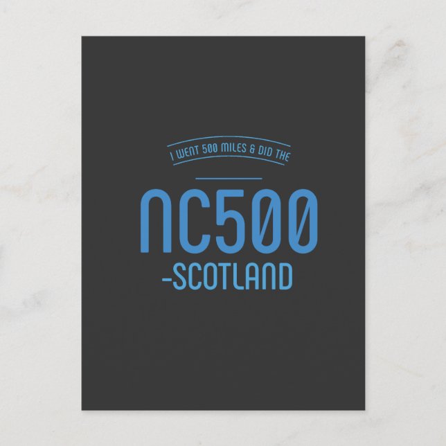 500 nc500 miles T-Shirt Vykort (Framsida)