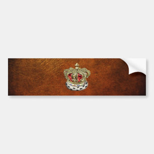 [500] Prince [Kung] Royal Krona [Päls+Guld][Röd] Bildekal