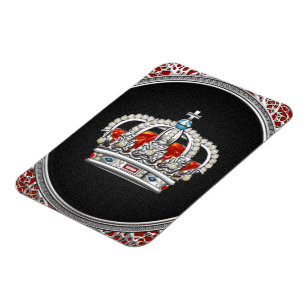 [500] Prince-Princess Kung-Queen Krona [Silver] Magnet