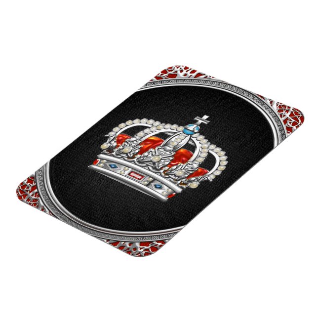 [500] Prince-Princess Kung-Queen Krona [Silver] Magnet (Vänstra Sidan)