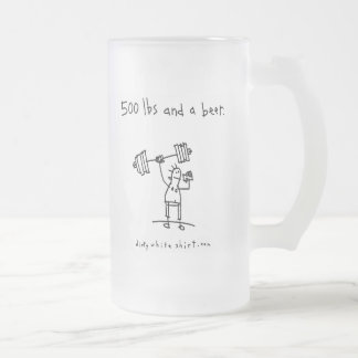 500 pund och en beer. frostat ölglas