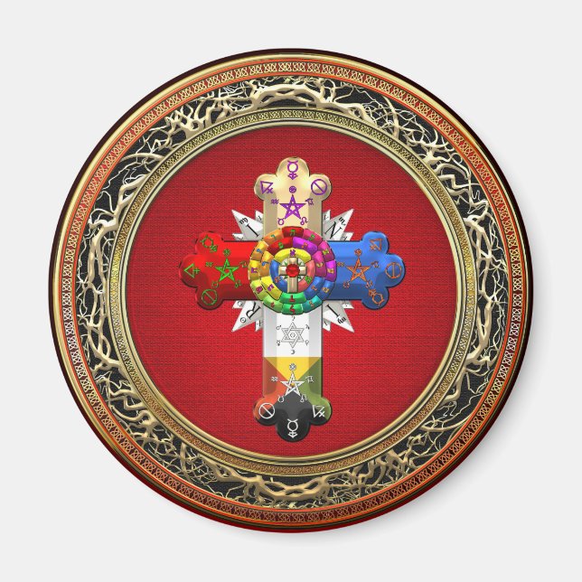 [500] Rosy Kor (Ro Croix) på Red & Guld Magnet (Framsidan)