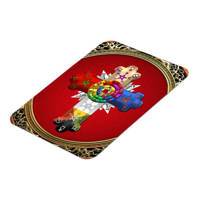 [500] Rosy Kor (Ro Croix) på Red & Guld Magnet (Vänstra Sidan)