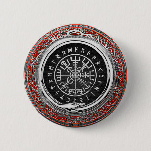 [500] Vegvisir - magisk Runic kompass för Viking Knapp