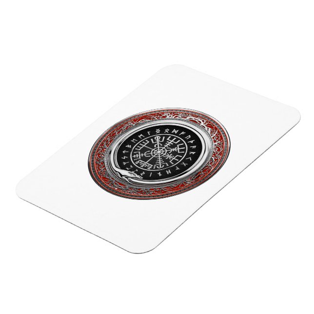 [500] Vegvisir - Viking Silver Magic Runic Compass Magnet (Vänstra Sidan)
