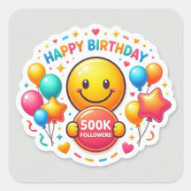 500K Följare Födelsedag