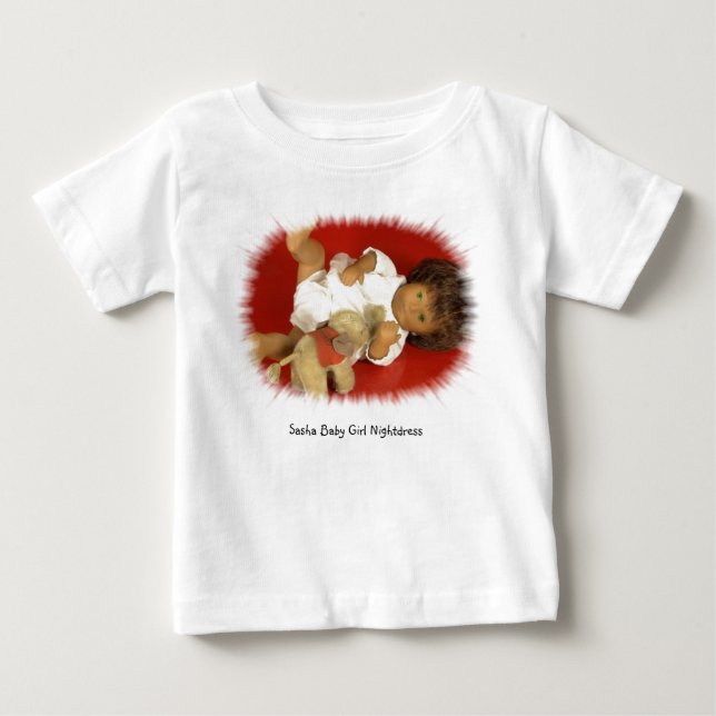 501_4 Sasha Baby Girl Nightdress T-Shirt (Framsida)