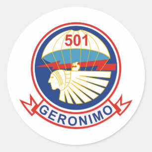 501. Fallskärminfanterit Regiment (PIR) Runt Klistermärke