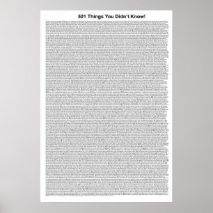 501 Sak du inte visste (vit) Poster