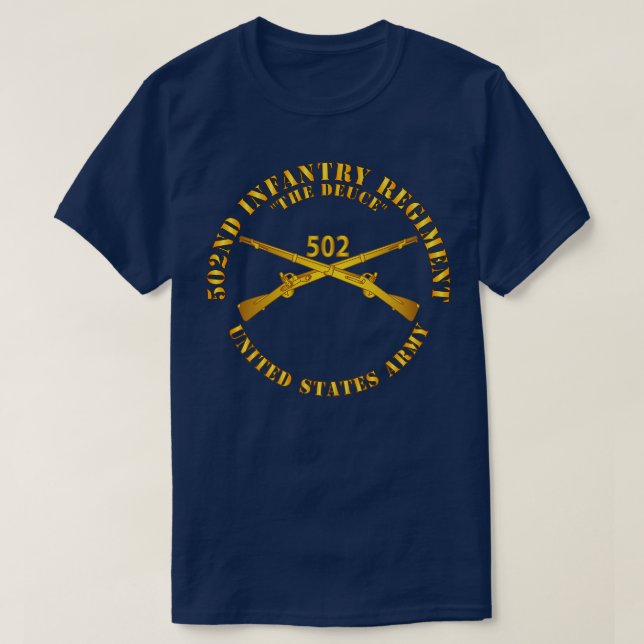 502:a infanteriet regt the Deuce Infantry Br T Shirt (Design framsida)
