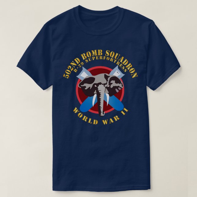 502nd Bomb Squadron B29 Superfort WorldII X T Shirt (Design framsida)