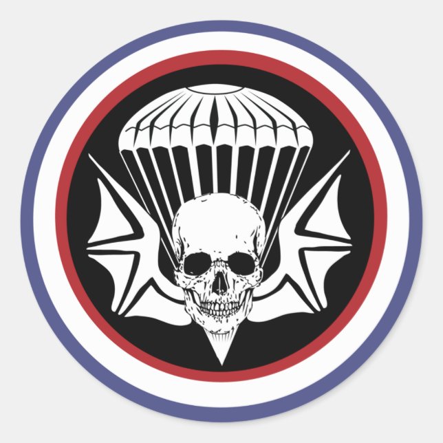 502nd PIR Runt Klistermärke (Framsida)
