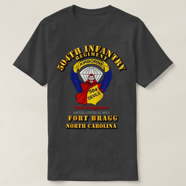 504:e infanteriregimen Djävulen FBNC T Shirt (Design framsida)