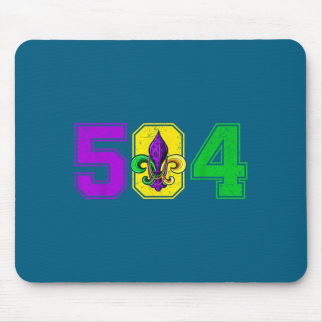 504 Fleur De Lis Mardi Design Musmatta (Framsidan)