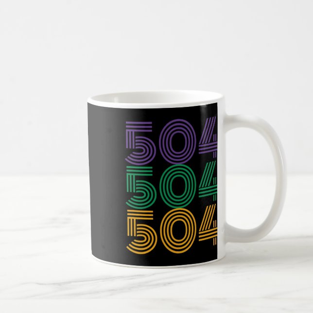 504 Mardi Gras 2025 Funny Carnival Costume Outfit Kaffemugg (Höger)
