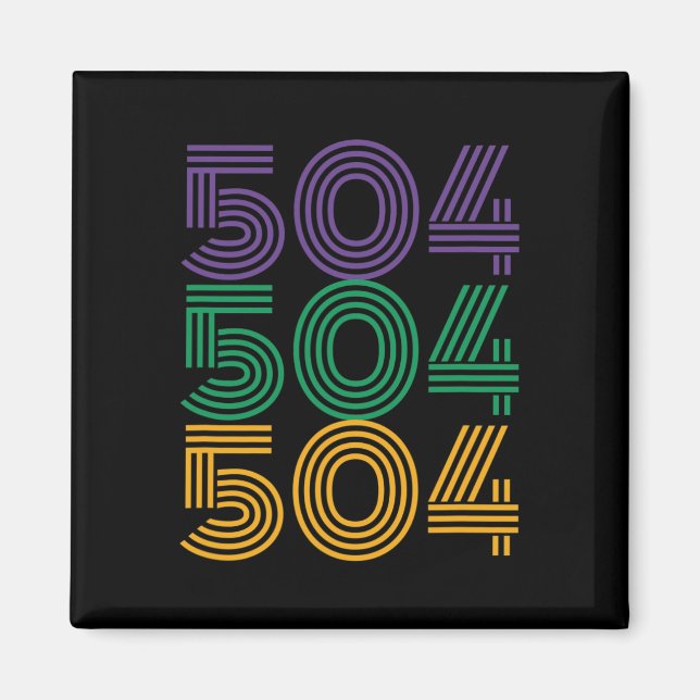 504 Mardi Gras 2025 Funny Carnival Costume Outfit Magnet (Framsidan)