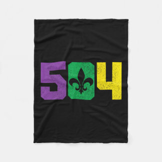504 Områdeskod Pridet Nola New Orleans Louisiana M Fleecefilt