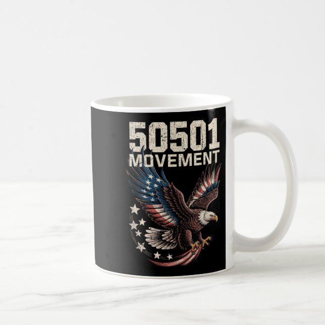 50501 amerikansk Flagga vid flygresa med stjärnor Kaffemugg (Höger)