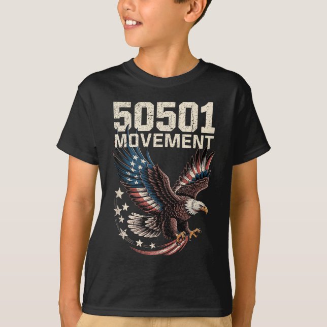 50501 amerikansk Flagga vid flygresa med stjärnor T Shirt (Framsida)