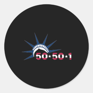 50501 Frihetsgudinnan mot T Runt Klistermärke