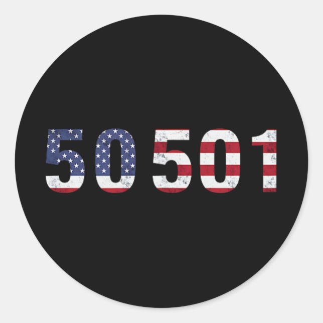 50501 Protest Runt Klistermärke (Framsida)